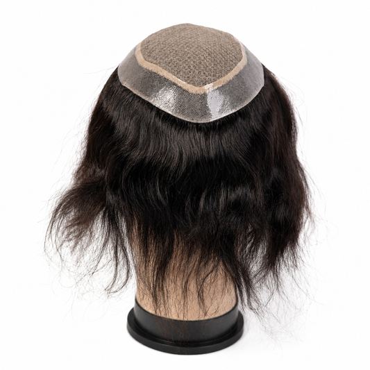 Hair Wig House Premium Skin Base Hair Patch for Men | 100% Human Hair | Natural Scalp Look | Freestyle Hair System | Single Knotting | Breathable & Durable Toupee