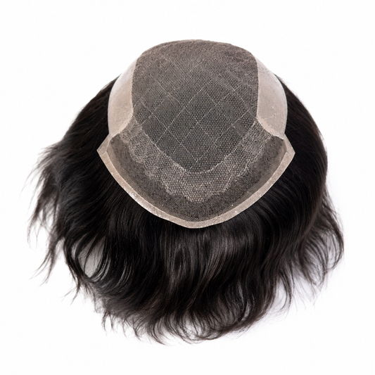Men's Premium Front Lace Hair Patch | 100% Human Hair | Undetectable Front Hairline | Breathable Lace Patch