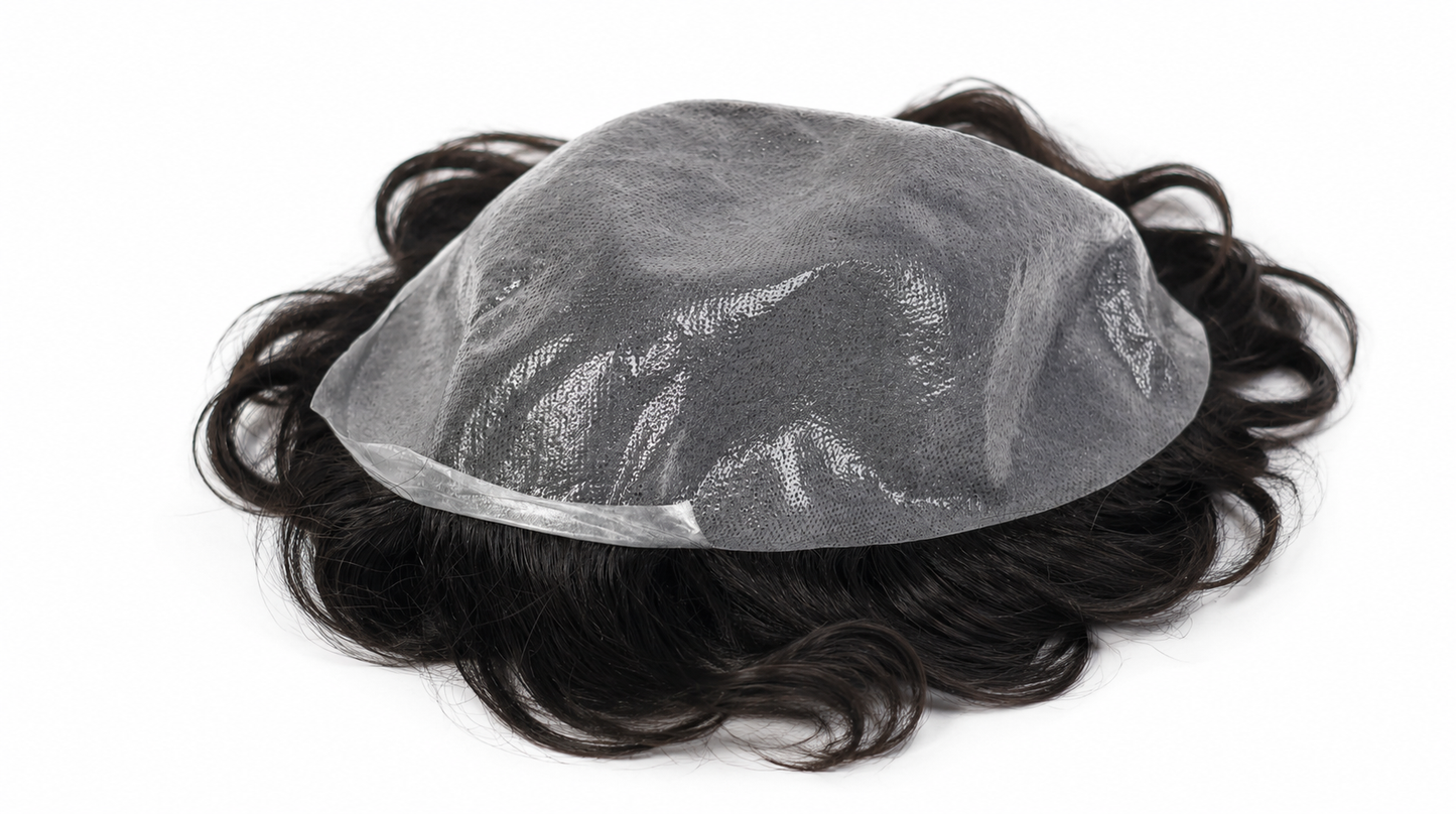 Ultra Thin Poly Hair Patch for Men | Natural Human Hair Toupee | Invisible Skin Base Hair Replacement System