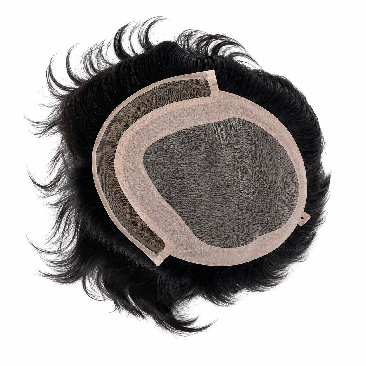 Men's Front Lace Hair Patch | Natural Human Hair Replacement System with Breathable Lace Front
