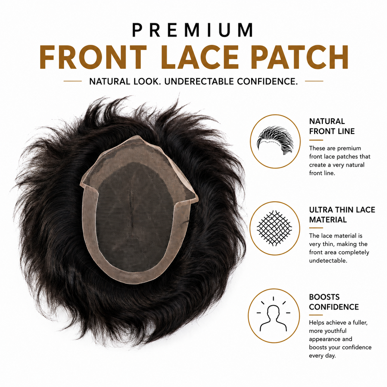 Ultra-Thin Lace Hair Patch | Natural Looking Human Hair System for Men