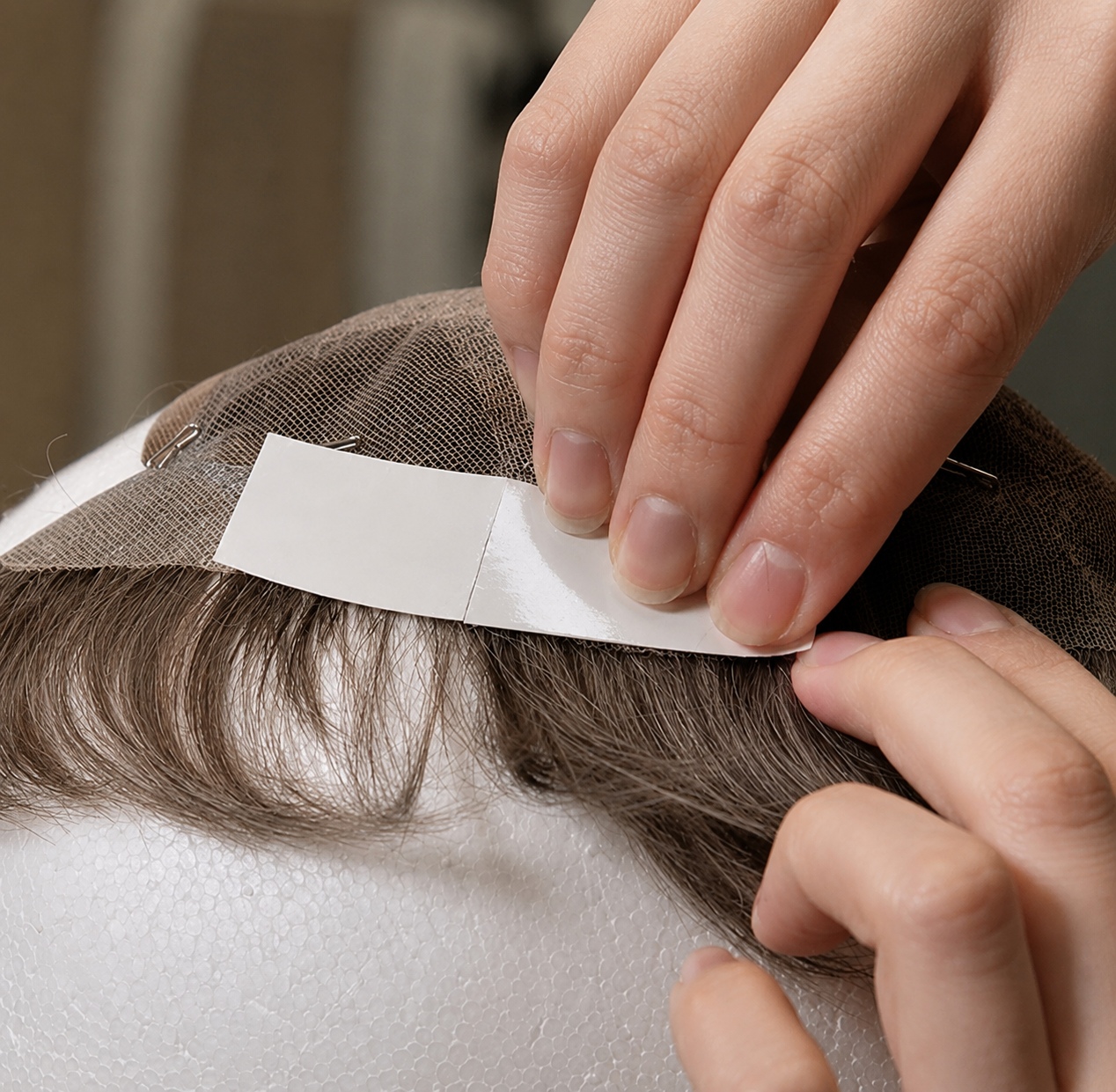 No-Shine Tape Strips 36pcs For Hair Patch & Wig Tape | 10–15 Days Strong Hold | Double-Sided Adhesive | Waterproof | Skin-Friendly