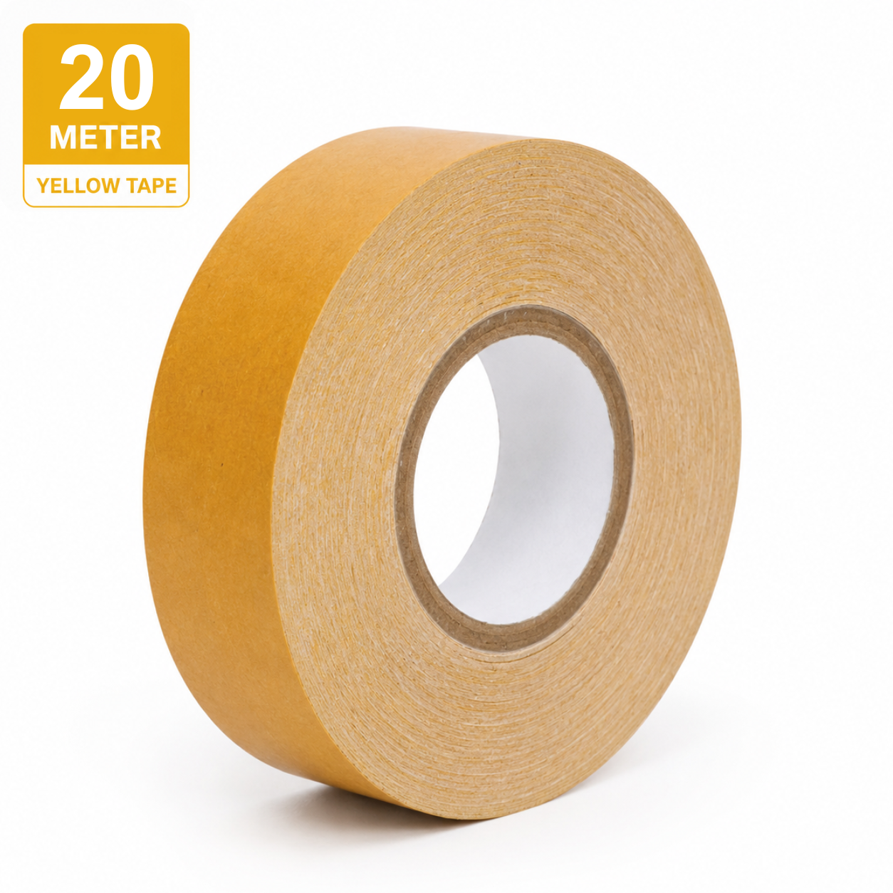 Yellow Cotton Double-Sided Hair Patch Tape | Skin-Friendly Adhesive Tape for Wigs & Patch | Easy to Apply & Remove
